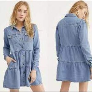 COPY - Free People Nicole Denim Dress Long Sleeves